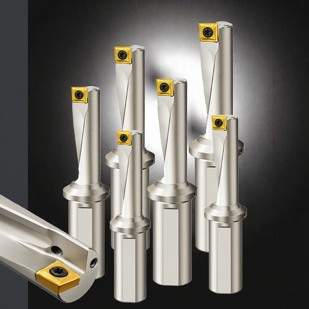 Single Slot U-Drill Bit Blade TCAP Fast Internal Cooling Powerful Drill Bit for Drilling and Boring