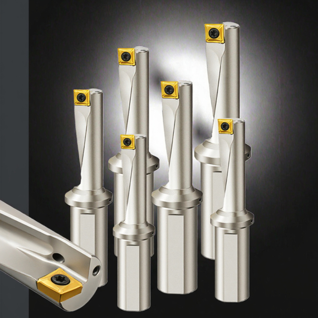 Single Slot U-Drill Bit Blade TCAP Fast Internal Cooling Powerful Drill Bit for Drilling and Boring