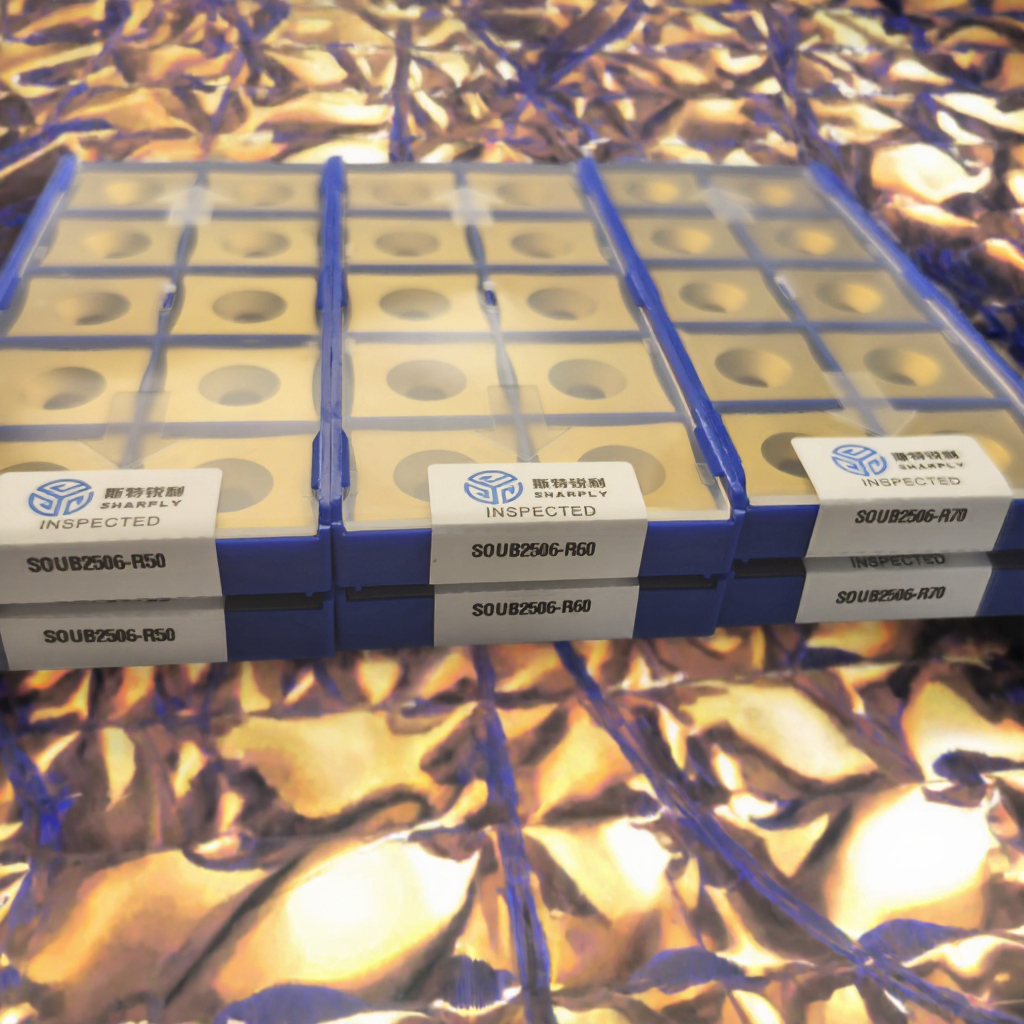 SOUB2506-R80  SOUB2506-R100 Carbide Scarfing Insert Tube Pipe Production Inserts CVD Coated OEM Custom 10pcs MOQ