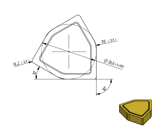 Tungsten Carbide Bar Insert OEM Supported Customized PVD Triangle Hard Alloy for Cutting Steel Rod Cemented Carbide Peeling