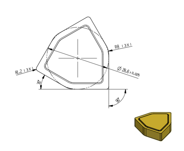 Tungsten Carbide Bar Insert OEM Supported Customized PVD Triangle Hard Alloy for Cutting Steel Rod Cemented Carbide Peeling