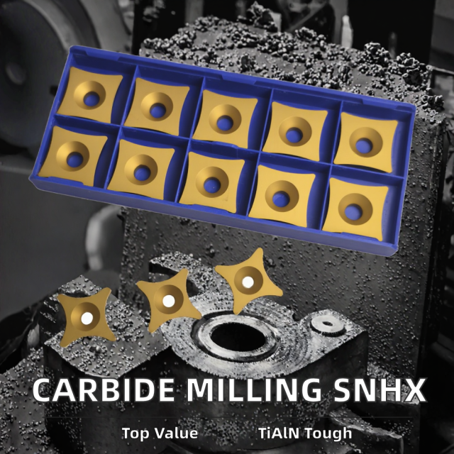 Carbide CNC Inserts Series Six Sided OD Scarfing Inserts for Pipe and Tubes