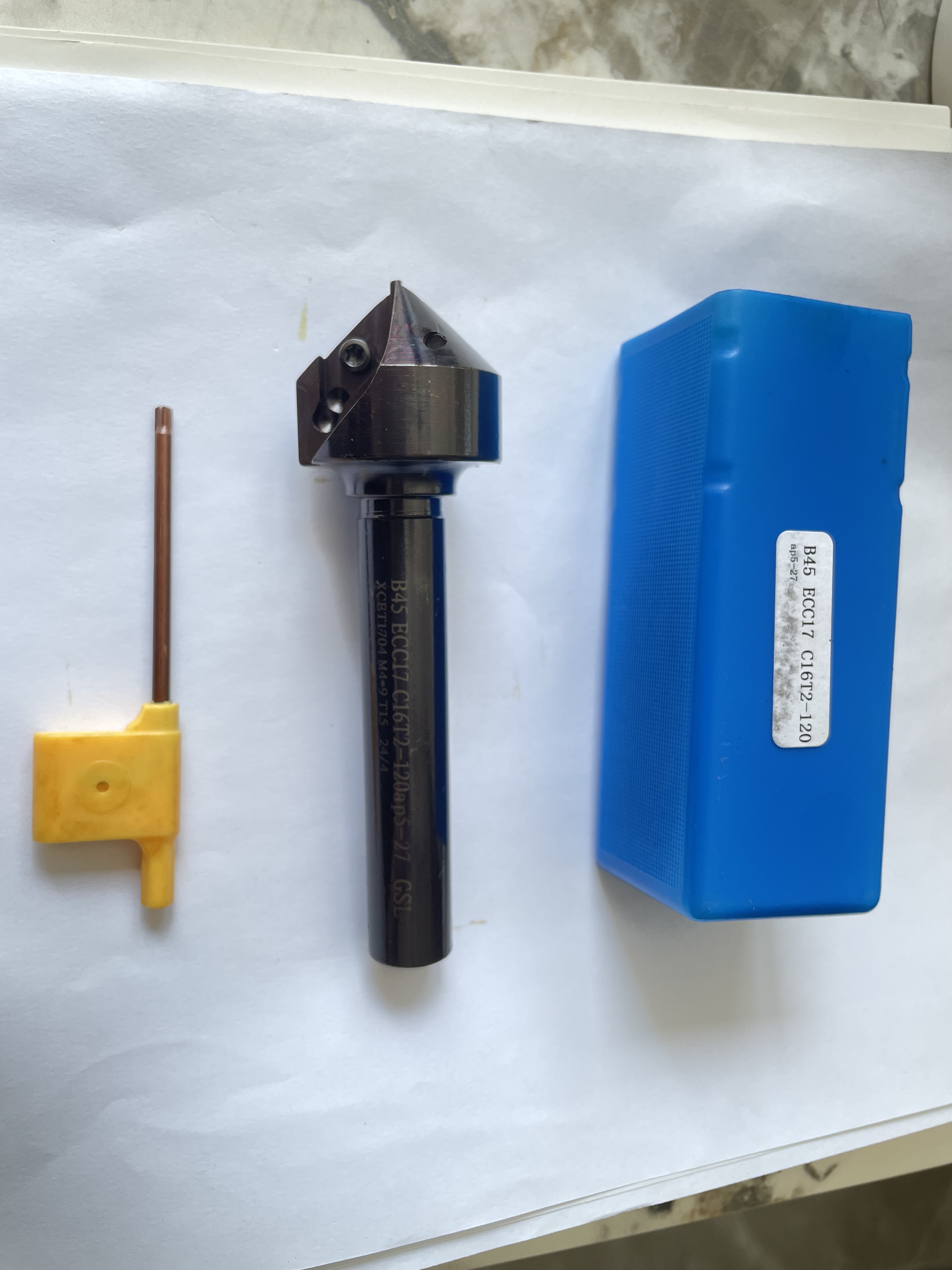 ZZST CNC Chamfering Tool Holder  B45 ECC17 C16 T2-120 Ap5-27 Large Hole Chamfering Tool ECC17005R for XCET170404 Insert