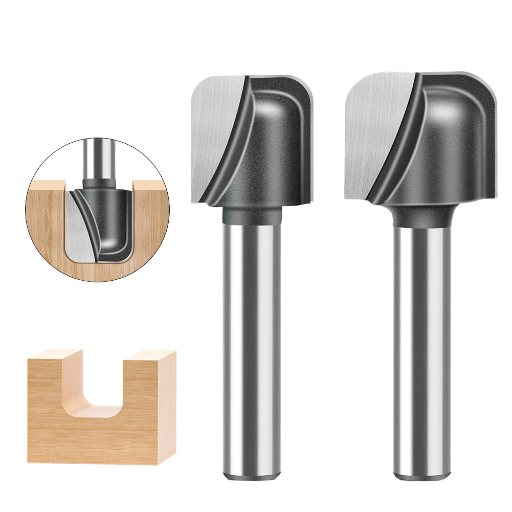 6mm 8mm 1/4 1/2 Inch Shank Carbide Blades Woodworking Face Mill 2 Flutes Climb Milling ODM Customizable for Wood Carving