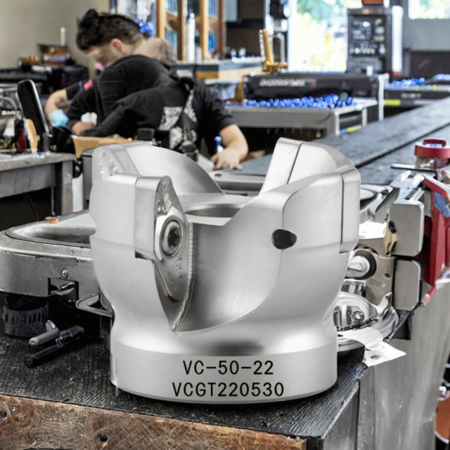 R3 Nose Aluminum Alloy Wheel Fast Feed Milling Cutter Head VCGT220530 INSERT CNC Roughing VC22 50 63 80 100 OEM Customizable