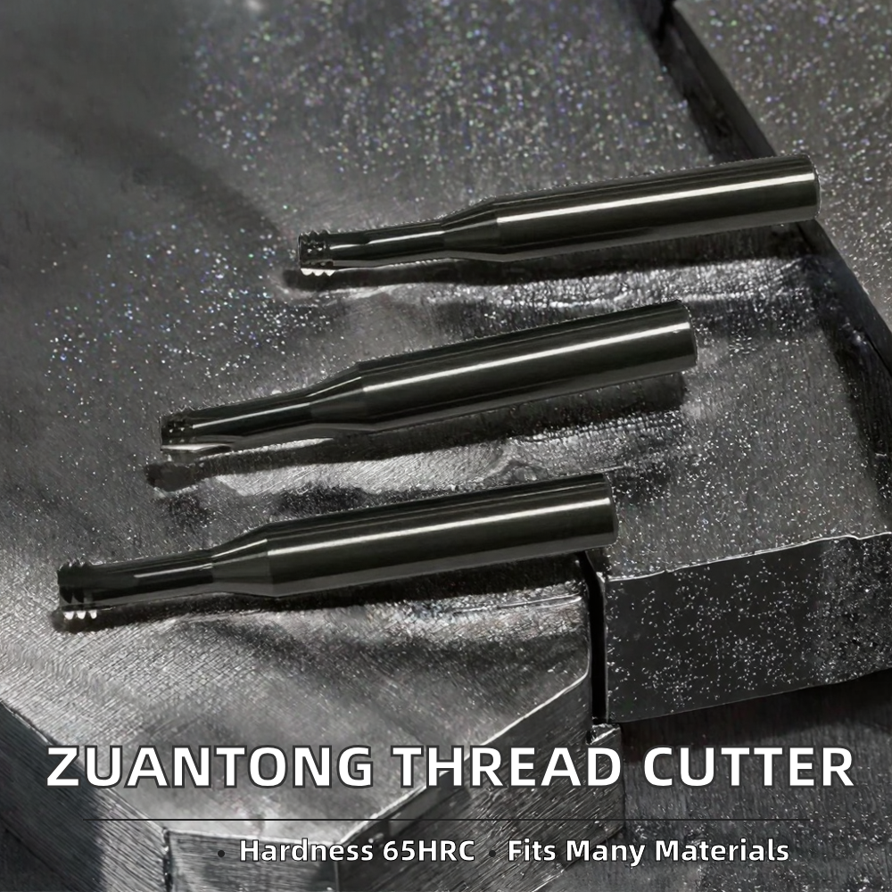 "Customized ODM/OEM Solid Carbide 3-Row Thread Milling Cutter for CNC Machines M1-M12 Tiain-Coated Climb Milling Cutter"