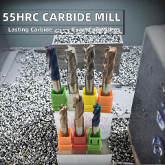 ZZST  Tin Coated 55HRC Carbide Square End Mill Cutter Tools for Alloy Steel
