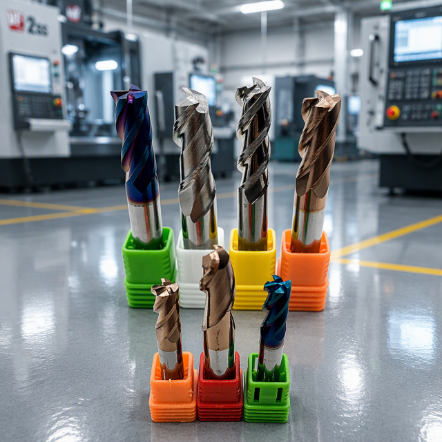 ZZST  Tin Coated 55HRC Carbide Square End Mill Cutter Tools for Alloy Steel