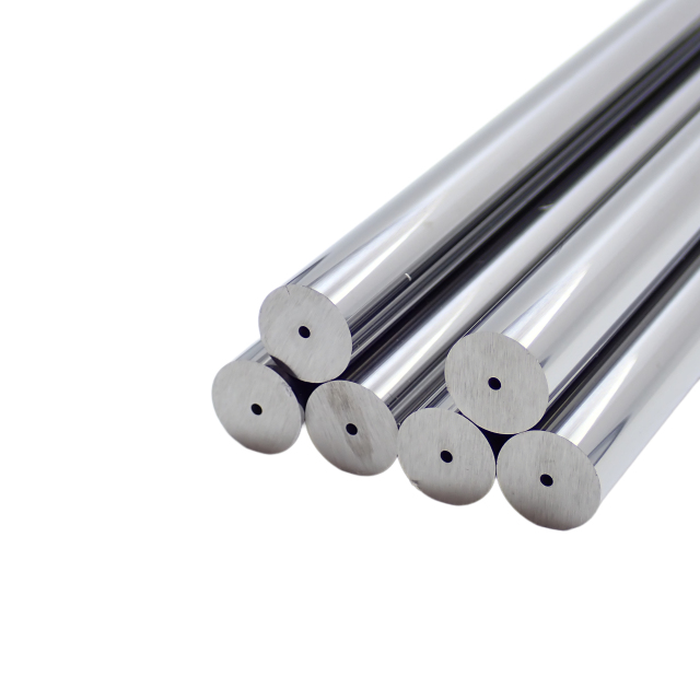 High Quality Polished Tungsten Carbide Rods with Single Straight Hole 0.8-2.5mm Inner Dia in Endmills/Drills