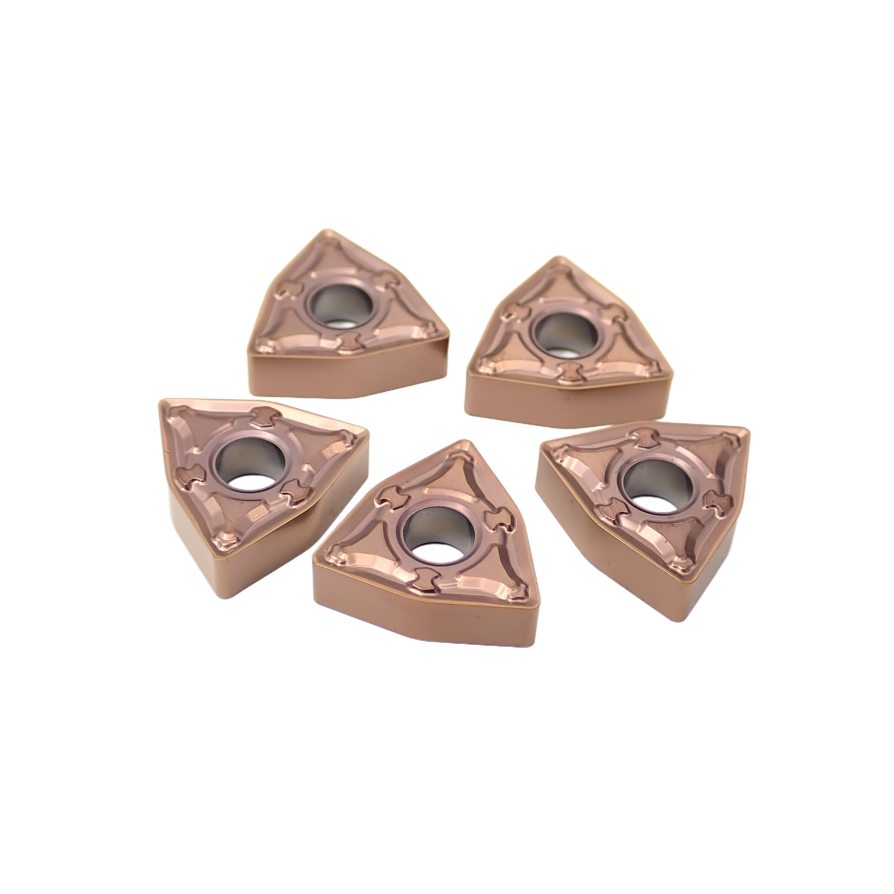 80° PVD Coated Sintered CNC Cemented Tungsten Carbide Turning Inserts WNMG080412 for Stainless Steel Machining