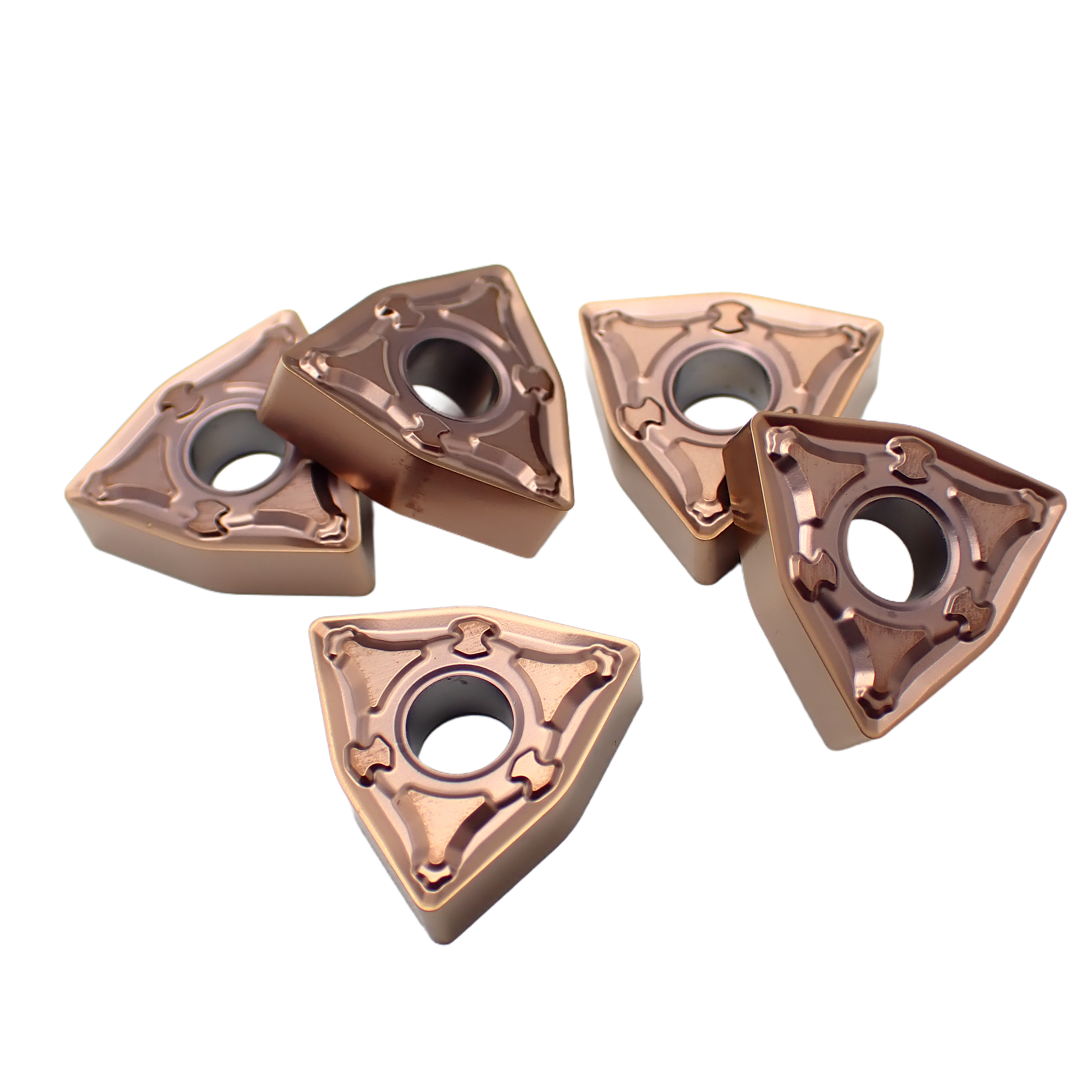 80° PVD Coated Sintered CNC Cemented Tungsten Carbide Turning Inserts WNMG080412 for Stainless Steel Machining