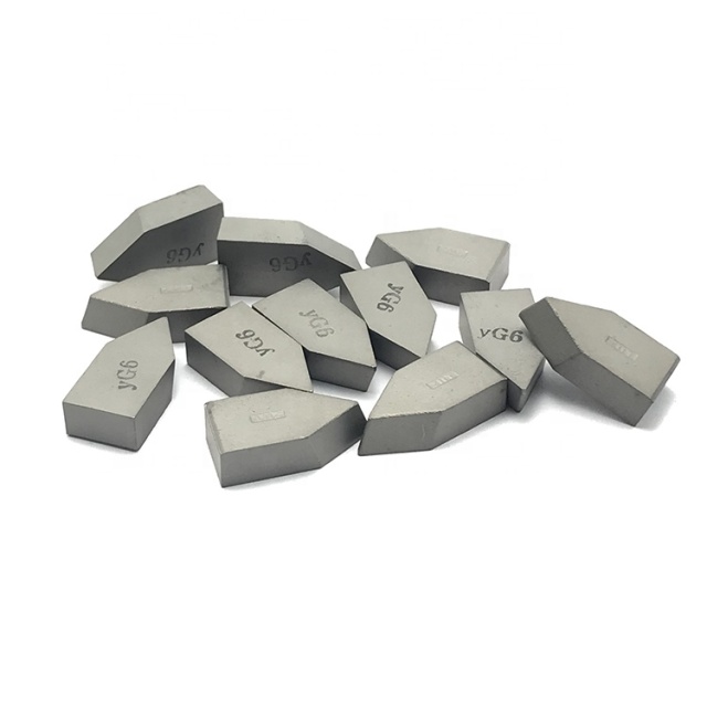 YG6 Cemented Tungsten Carbide Brazed Turning Insert Lathe Tool Tip Cast Iron Machining High Wear Resistance HRA89-91 Hardness