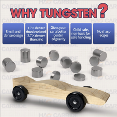 Durable Sintered Tungsten Cylindrical Weights 4oz Organized Storage for Precision Balancing Counterweight