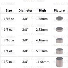 Durable Sintered Tungsten Cylindrical Weights 4oz Organized Storage for Precision Balancing Counterweight