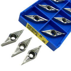 ZZST VCGT160402-AK Carbide Turning Inserts for Aluminum CNC Lathe Machining