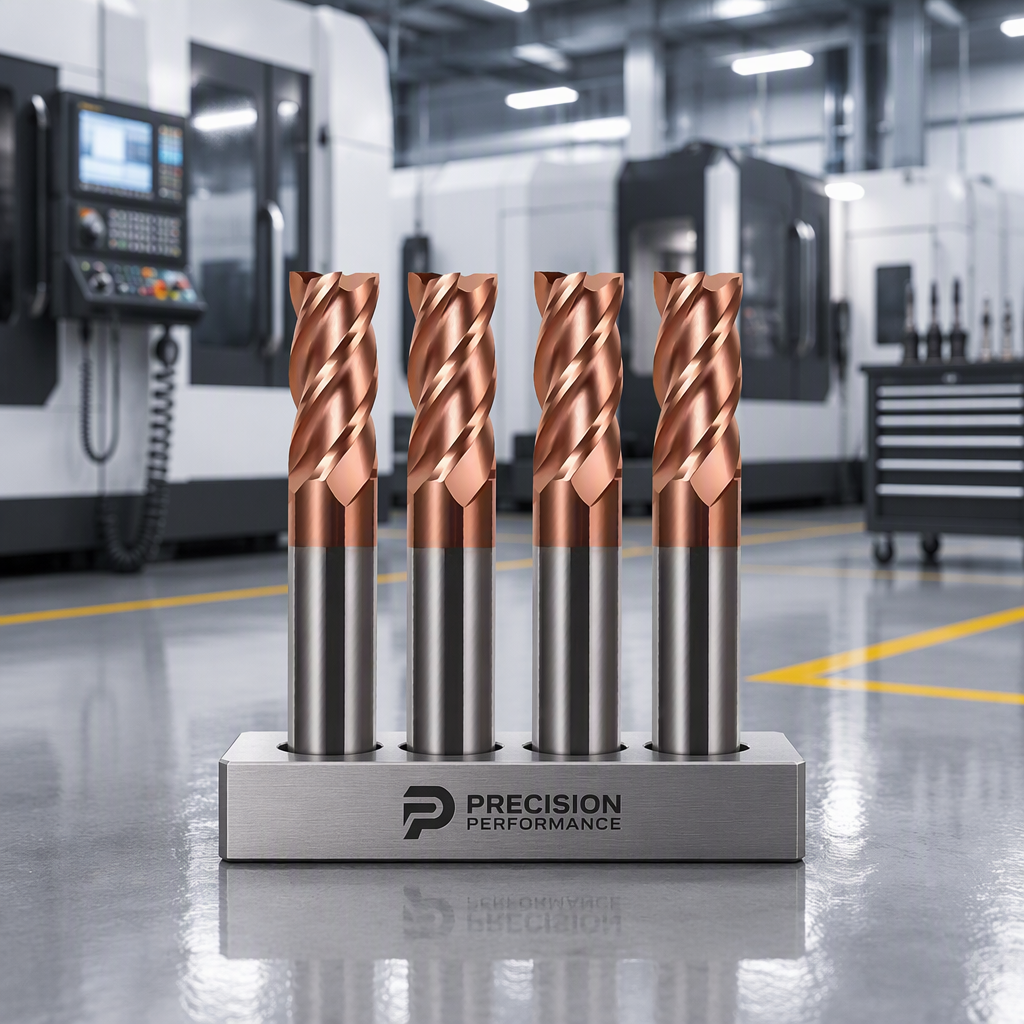 HRC55 Solid Carbide 4 Flute Square End Mill AlTiN Coated CNC Flat Milling Cutter for Steel Stainless Steel