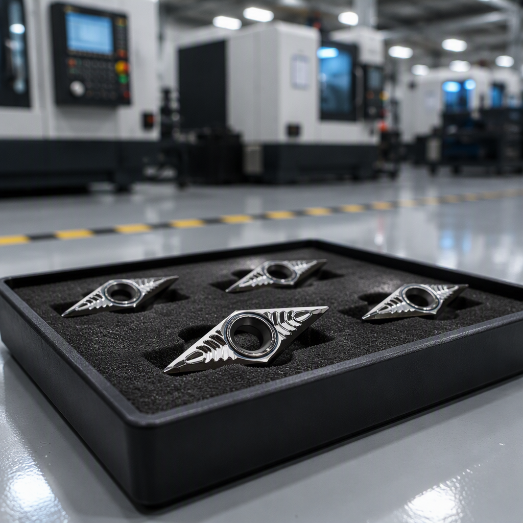ZZST VCGT160402-AK Carbide Turning Inserts for Aluminum CNC Lathe Machining