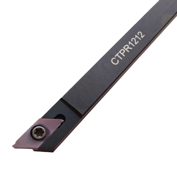 CTPR1212 Right Hand Grooving Tool Holder CNC Turning Tool Holder for Carbide Groove Inserts OEM Anti-vibration Ni Coated