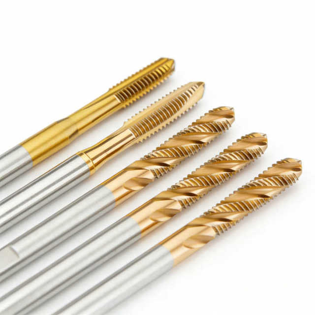 HSS Cobalt TiN Coated Spiral Flute Machine Tap | Metric Fine Thread M3-M8 | Screw Tap for Stainless Steel