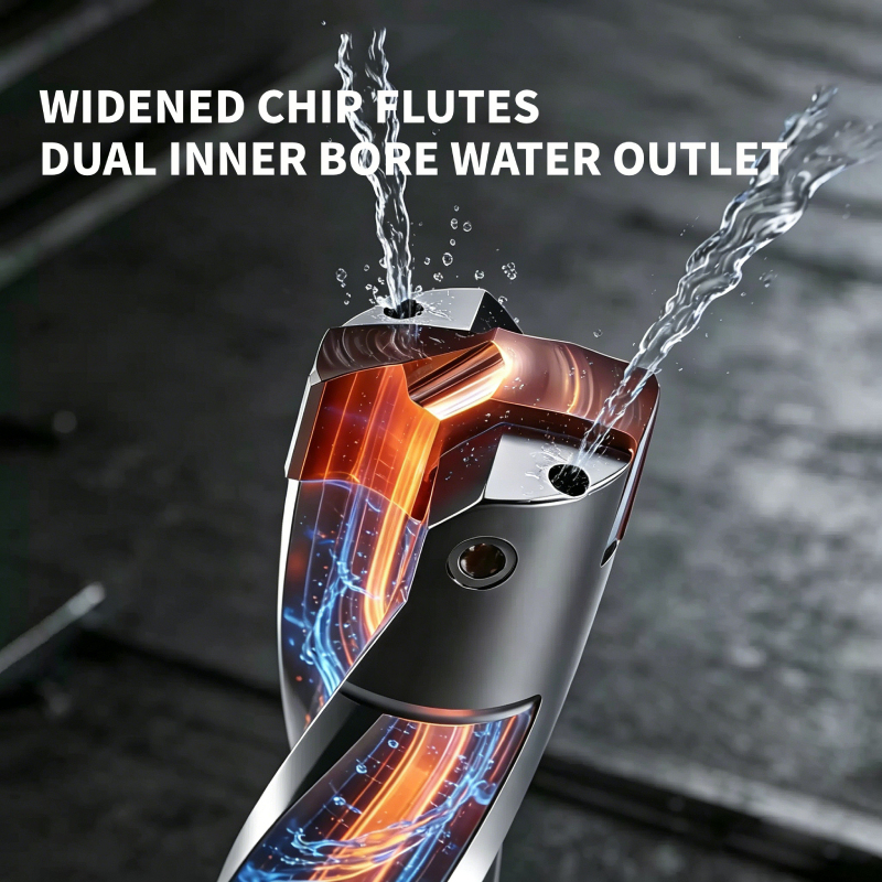 Internal Coolant Extended Length Water Spray Tool Holder 3D/5D/8D for Crown Drill Heavy Duty CNC Deep Hole Drilling