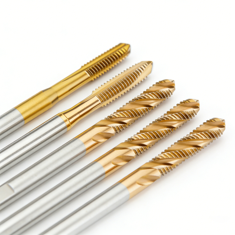 HSS Cobalt TiN Coated Spiral Flute Machine Tap | Metric Fine Thread M3-M8 | Screw Tap for Stainless Steel