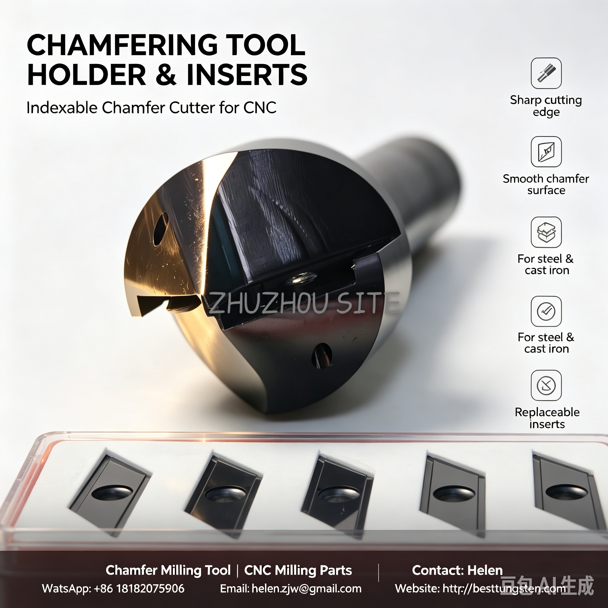 CNC Lathe Chamfering Tools Tungsten Carbide Boring Bar XCET310404 Compatible 30 45 60 Degrees Altin Coating OEM Customizable,ZHUZHOU SITE CEMENTED CARBIDE CO.,LTD,CNC Lathe Chamfering Tools Tungsten Carbide Boring Bar XCET310404 Compatible 30 45 60 Degrees Altin Coating OEM Customizable