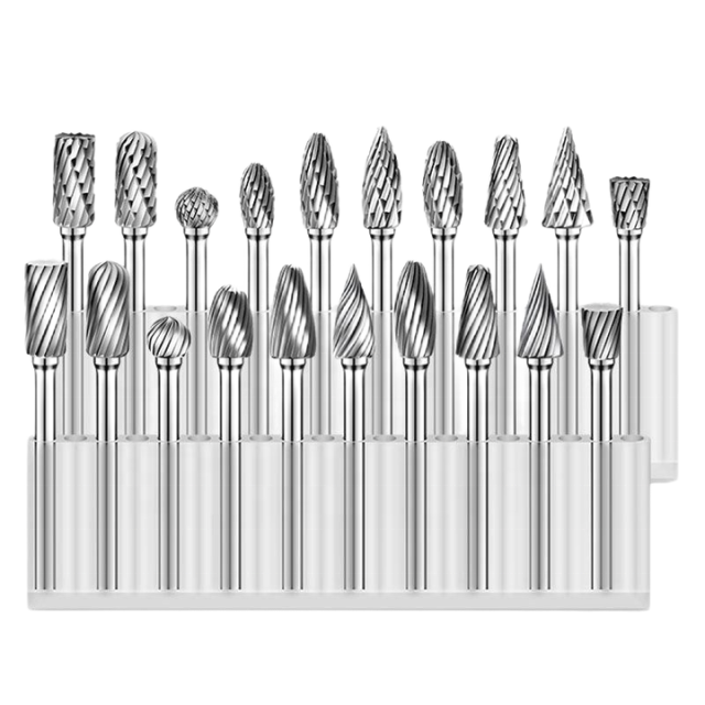 10pcs 3.0*6mm Tungsten Carbide Burr Set 1/8inch Polished Rotary Burr Files Electric Power Source OEM Customizable