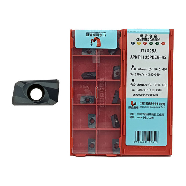 ZZST APMT1604PDER-H2-JT1025 Face Mill Carbide Inserts Tungsten Cobalt Alloy AlTin Coated 2 Flutes HRC45 Indexable