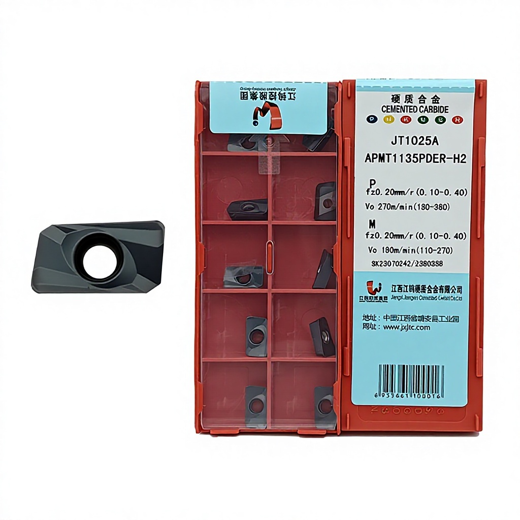 ZZST APMT1604PDER-H2-JT1025 Face Mill Carbide Inserts Tungsten Cobalt Alloy AlTin Coated 2 Flutes HRC45 Indexable