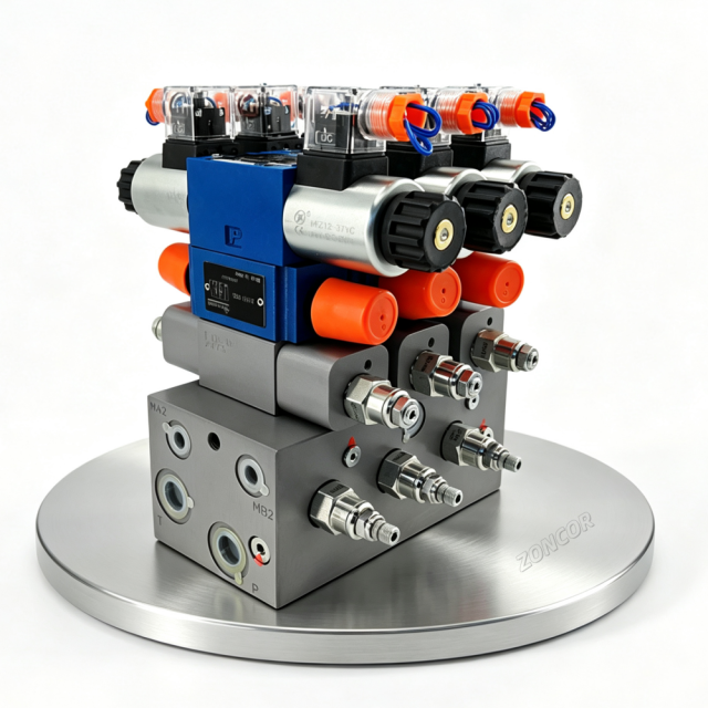 Zoncor Custom Hydraulic Integrated Valve Block,ZONCOR SHOP,Zoncor Custom Hydraulic Integrated Valve Block