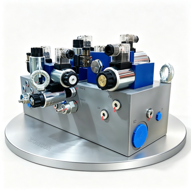 Zoncor Custom Hydraulic Cartridge Manifold Block,ZONCOR SHOP,Zoncor Custom Hydraulic Cartridge Manifold Block