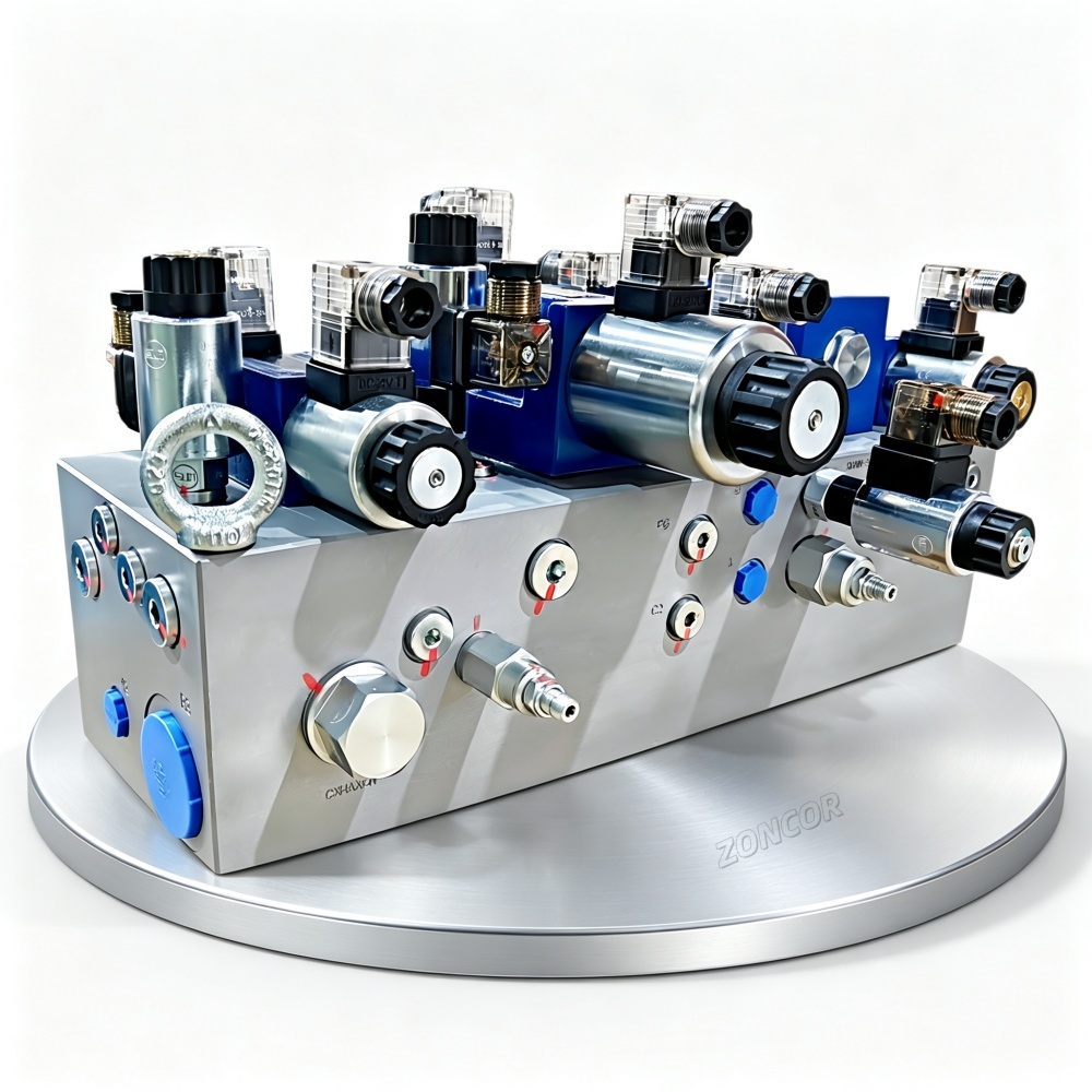 Zoncor Custom Hydraulic Cartridge Manifold Block,ZONCOR SHOP,Zoncor Custom Hydraulic Cartridge Manifold Block