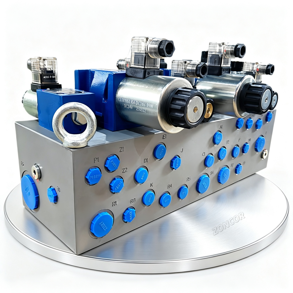 Zoncor Custom Hydraulic Cartridge Manifold Block,ZONCOR SHOP,Zoncor Custom Hydraulic Cartridge Manifold Block