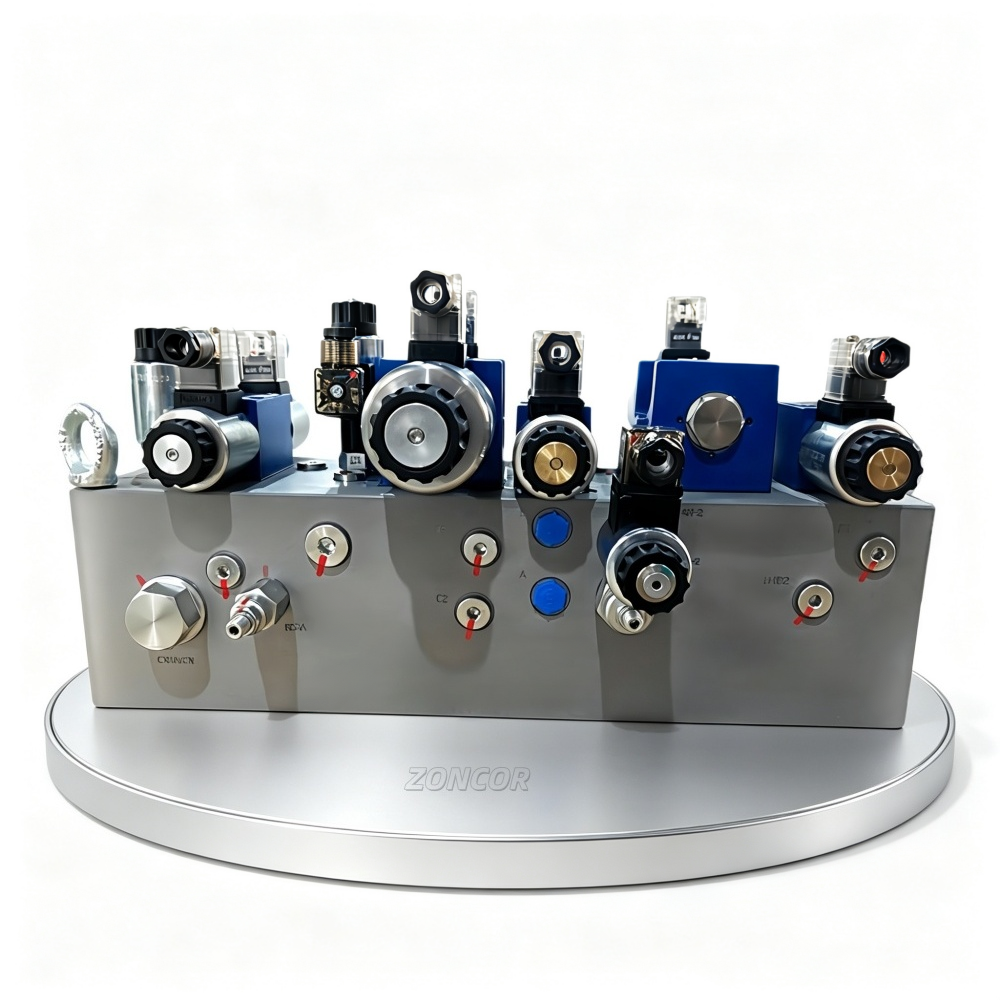 Zoncor Custom Hydraulic Cartridge Manifold Block,ZONCOR SHOP,Zoncor Custom Hydraulic Cartridge Manifold Block