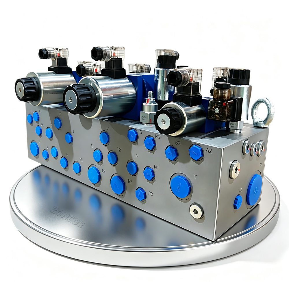 Zoncor Custom Hydraulic Cartridge Manifold Block,ZONCOR SHOP,Zoncor Custom Hydraulic Cartridge Manifold Block