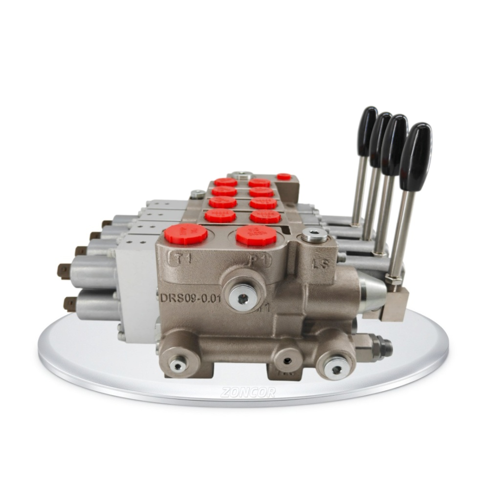 Four Sections Directional Control Valve with Competitive Price,ZONCOR SHOP,Hydraulic Sectional Directional Control Valve for Various Applications