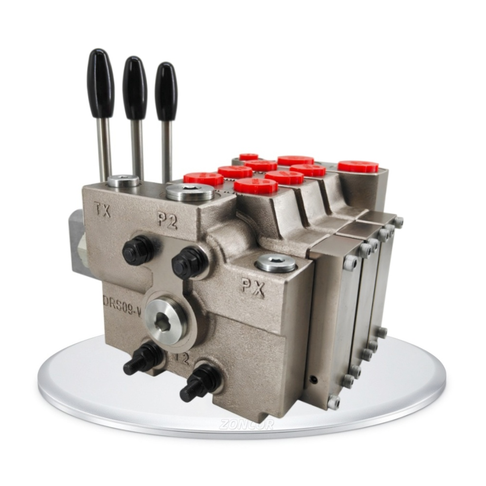 ZONCOR Custom Directional Control Valve with Three Sections,ZONCOR SHOP,ZONCOR Custom Directional Control Valve with Three Sections