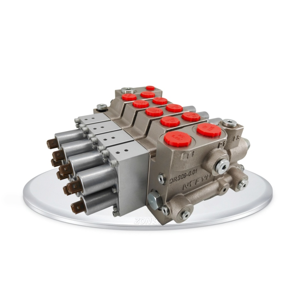 Four Sections Directional Control Valve with Competitive Price,ZONCOR SHOP,Hydraulic Sectional Directional Control Valve for Various Applications