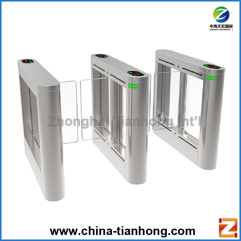 Half Waist Stainless Steel Speed Gate Turnstile with Card Reader Access Control