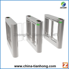 Half Waist Stainless Steel Speed Gate Turnstile with Card Reader Access Control