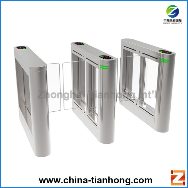 Half Waist Stainless Steel Speed Gate Turnstile with Card Reader Access Control