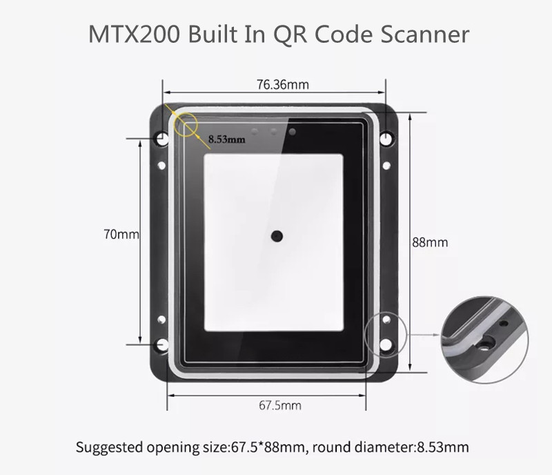 Embedded QR Code Scanner for Turnstile