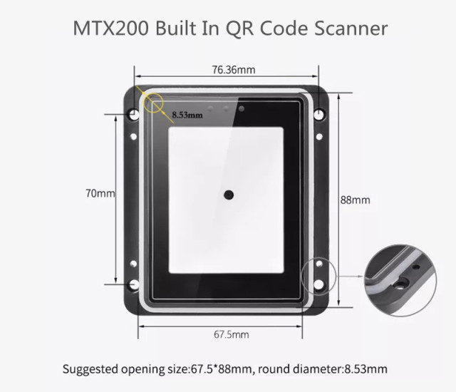 Embedded QR Code Scanner for Turnstile
