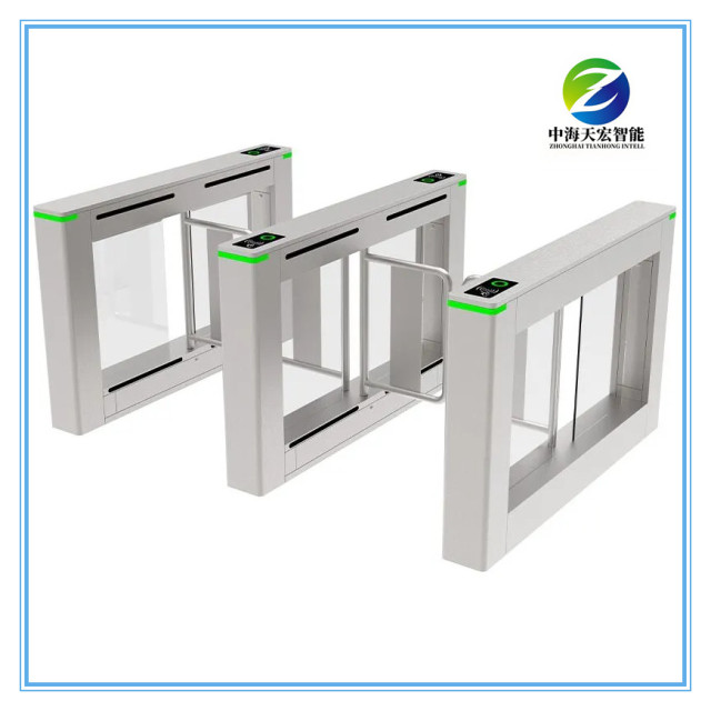 Pedestrian Access Control Swing Barrier Turnstile with Integrated Facial Recognition System