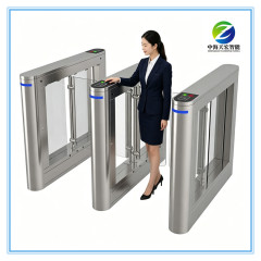 Half Waist Stainless Steel Speed Gate Turnstile with Card Reader Access Control