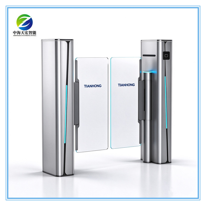 Premium Glass Swing Barrier Gate with RFID Reader | Stylish Office Entrance Turnstile Supplier,http://www.china-tianhong.com,Premium Glass Swing Barrier Gate with RFID Reader | Stylish Office Entrance Turnstile Supplier