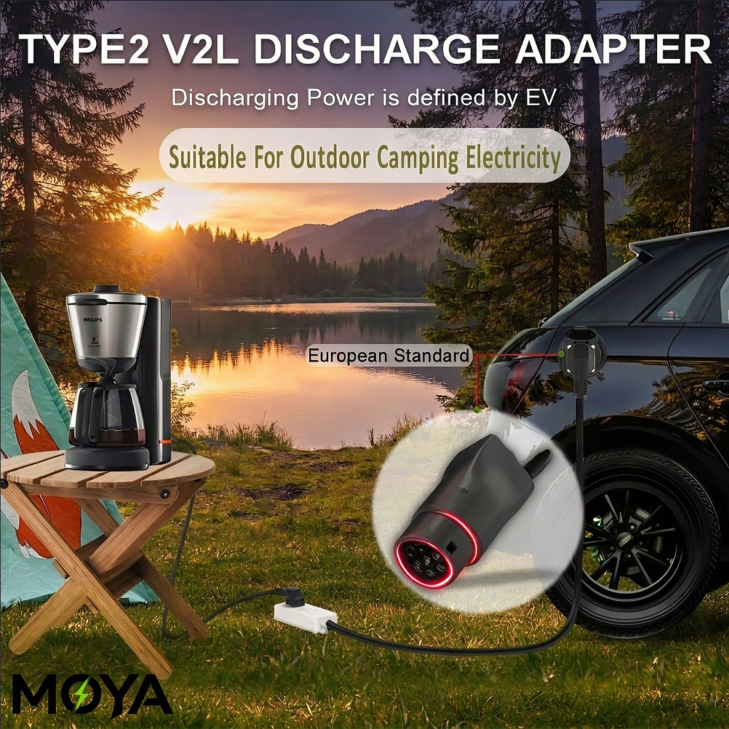 Type 2 V2L Discharger for Electric Vehicles for Discharging as Emergency Power