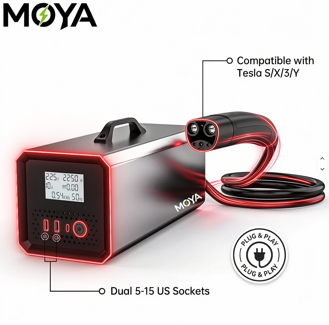 TESAL NACS V2L EV Discharge Device, No Factory V2L Required, EV Mobile Power Station