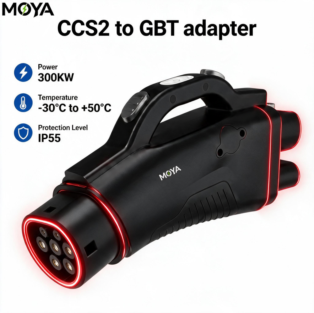 CCS2 to GB/T Adapter for EV Fast Charging, 300A 1000V Connector