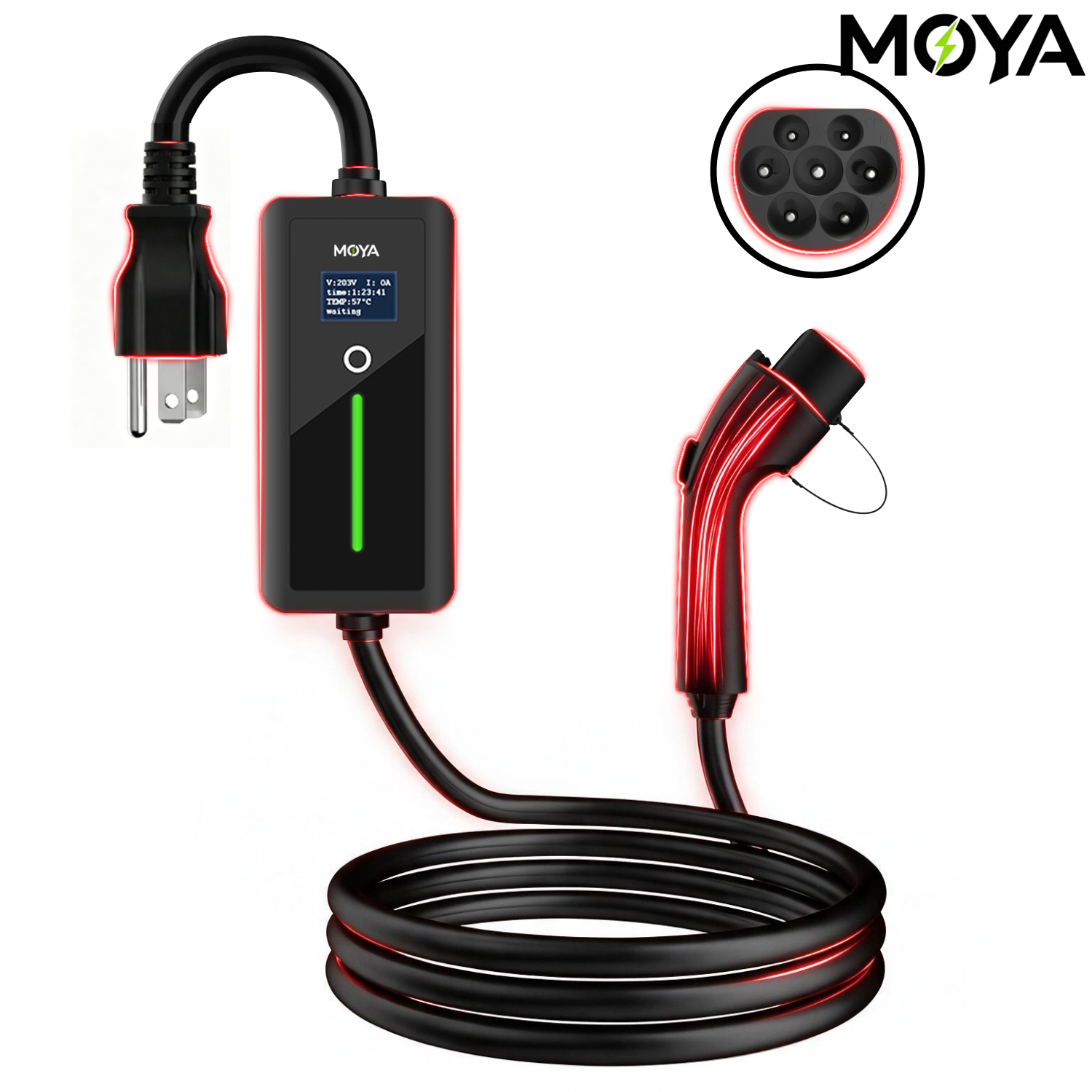 New Portable GBT EV Charger with NEMA 5-15 Plug 15A Adjustable Level 1 EVSE 3.5kW for Chinese Cars